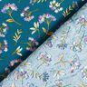 Puuvillakangas Kretonki Herkät kukinnot – merensininen,  thumbnail number 4