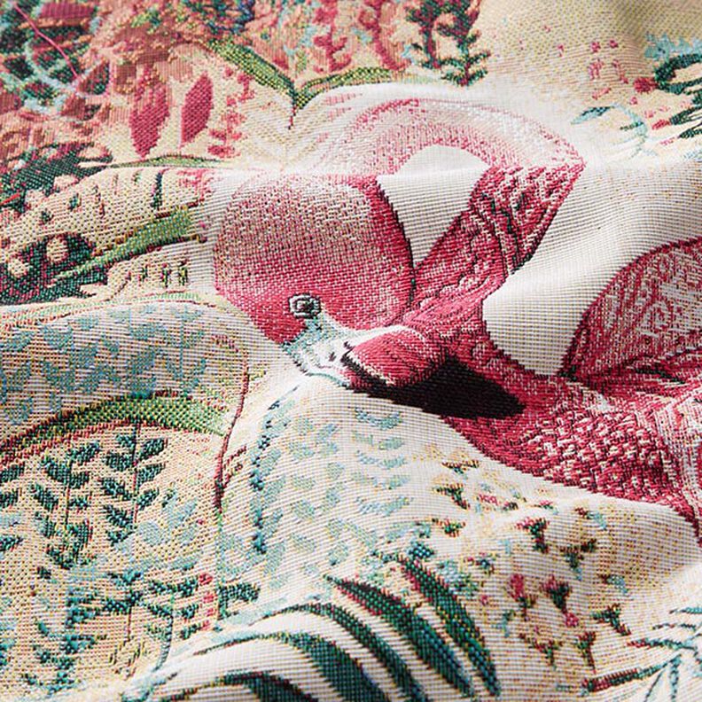 Sisustuskangas Gobeliinikappale Flamingo – beige/pink,  image number 2