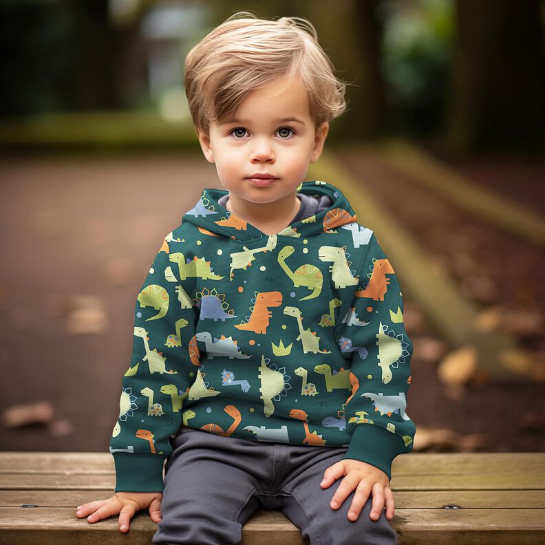 Kes&auml;college Dinot | Poppy Fabrics &ndash; sinikuusi/vaaleanvihre&auml;,  image number 5