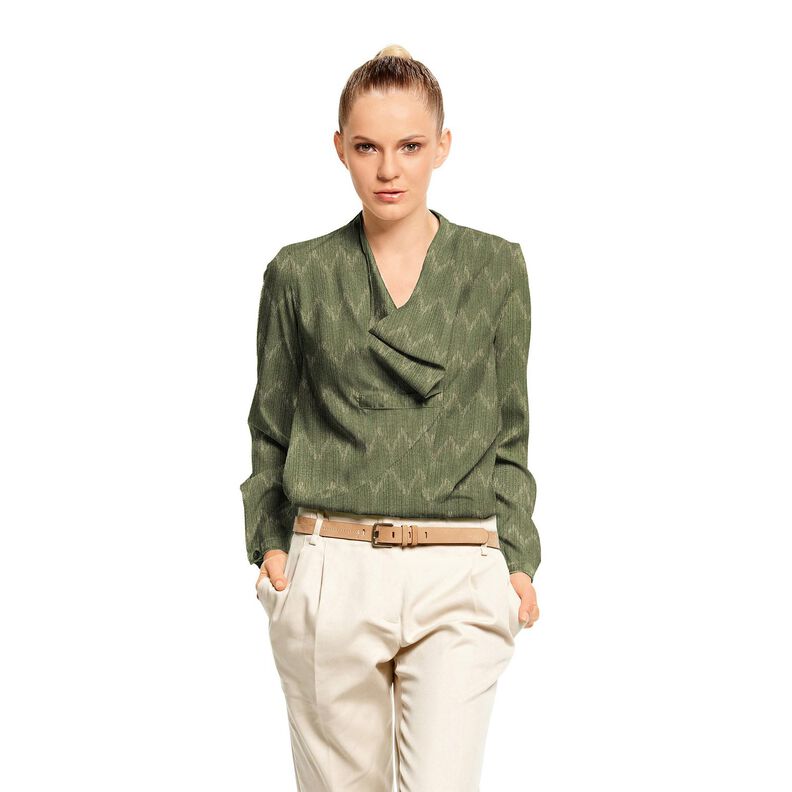 Hienoneulos Kulta Siksak &ndash; khaki/kultainen metallic,  image number 5