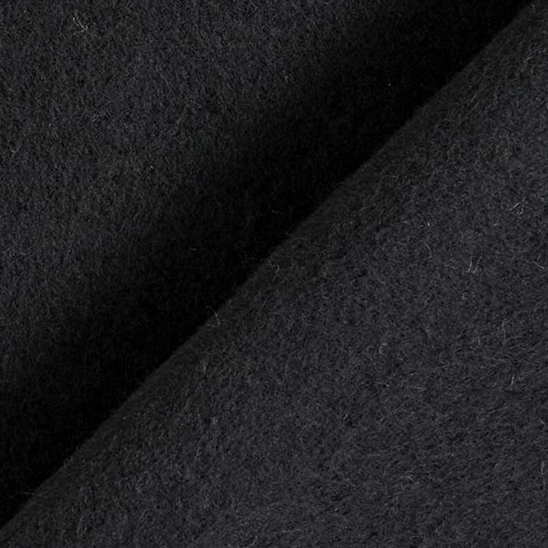Puuvillafleece Yksivärinen – musta,  image number 4