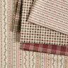Sisustuskangas Puolipanama Klassinen ruutu – viininpunainen/luonnonvärinen,  thumbnail number 5