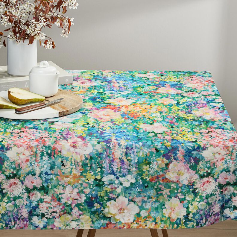 Sisustuskangas Canvas Kukkamaalaus &ndash; vihre&auml;/roosa,  image number 7