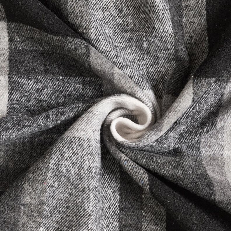 Takkiflanelli Ruutu | Katia Fabrics – sumunharmaa/vanha hopea,  image number 3