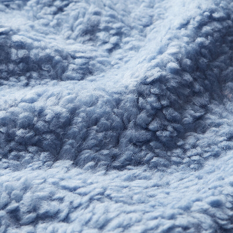 Puuvillainen sherpa Yksivärinen – vaaleansininen,  image number 2