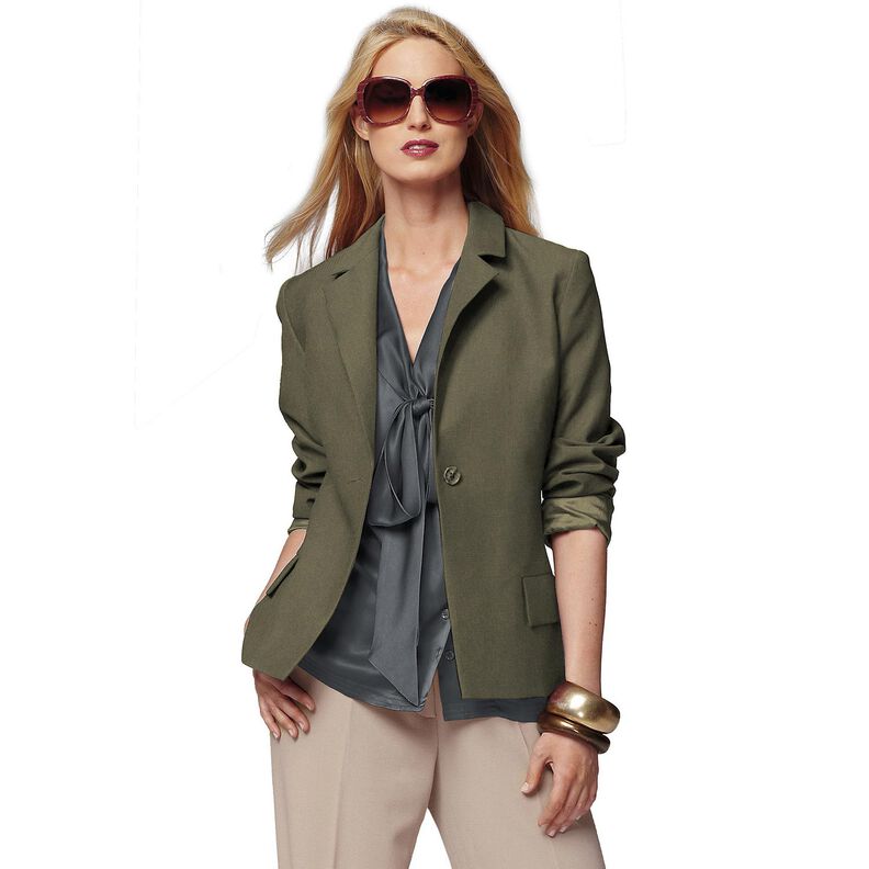 Bi-stretch Gabardiini &ndash; khaki,  image number 6