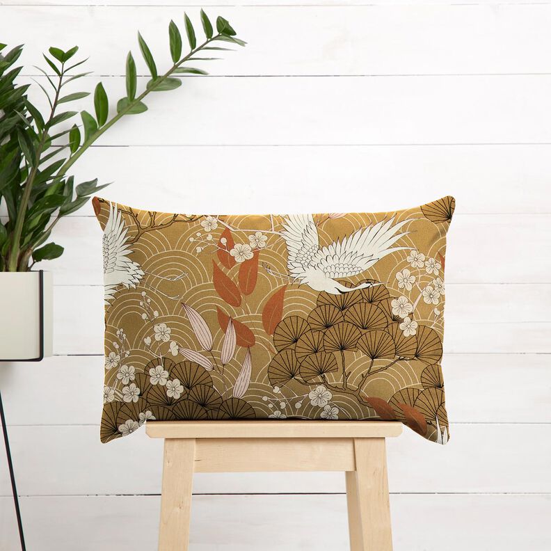 Sisustuskangas Canvas Taiteelliset kurjet &ndash; sinappi/norsunluu,  image number 6