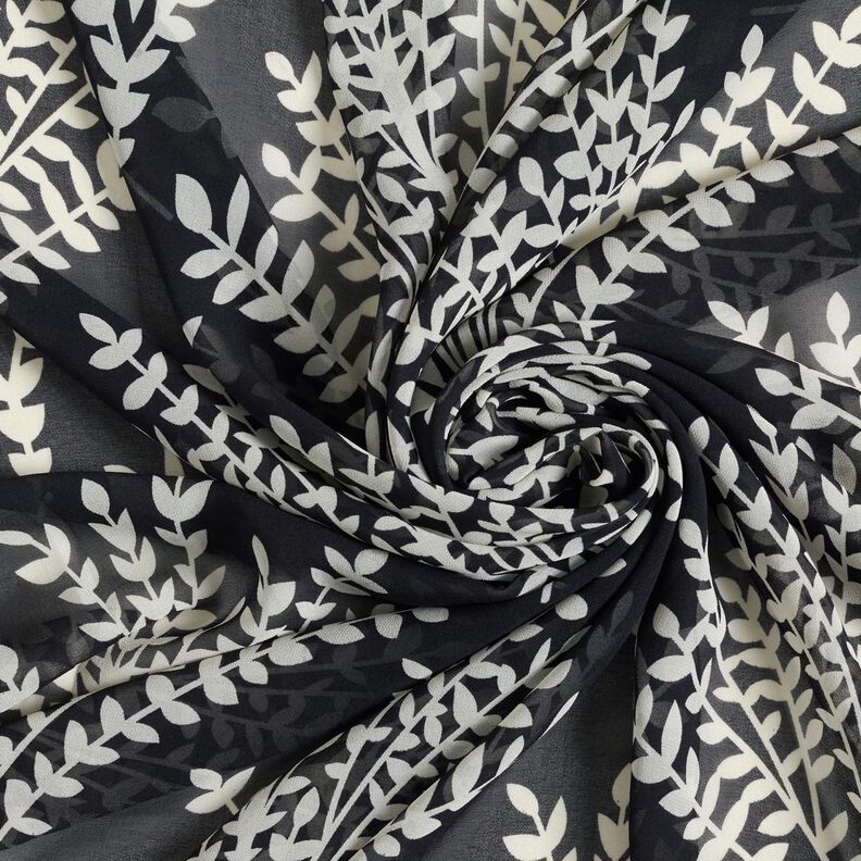 Sifonki Suuret oksat &ndash; musta/valkoinen,  image number 3