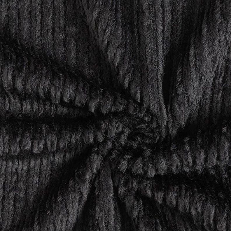 Tekoturkis Palmikkokuvio – musta,  image number 3