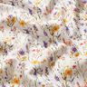 Sisustuskangas Puuvillatoimikas Villikukat &ndash; norsunluu/lila,  thumbnail number 2