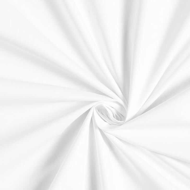 Puuvillapopliini Yksivärinen – valkoinen,  image number 1