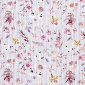Ribbijersey Herkät luonnonkukat Digitaalipainatus – pastellisyreeni/punalila, 