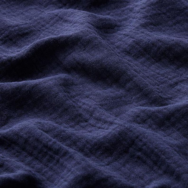 GOTS Musliini-/kaksikerroksinen kangas | Tula – laivastonsininen,  image number 3