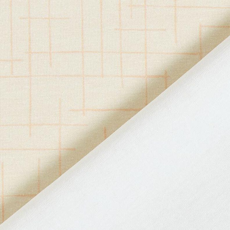 Puuvillajersey Katkonainen ruutu – kerma,  image number 4