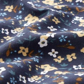 Puuvillajersey Millefleurs – yönsininen, 