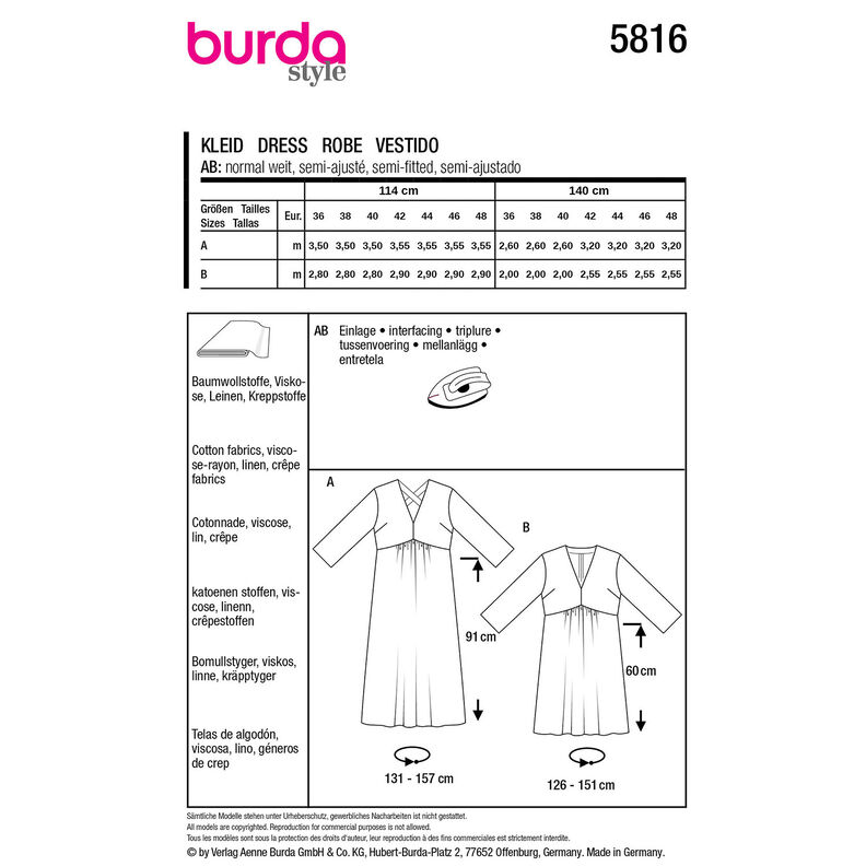 Pukeutua | Burda 5816 | 36-48,  image number 9