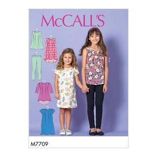 Tytön toppi | mekko | leggingsit, McCalls 7709 | 128 - 152, 