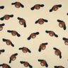 Teddyplyysi Koirien päät | Poppy Fabrics – vaalea beige/mustanruskea,  thumbnail number 1