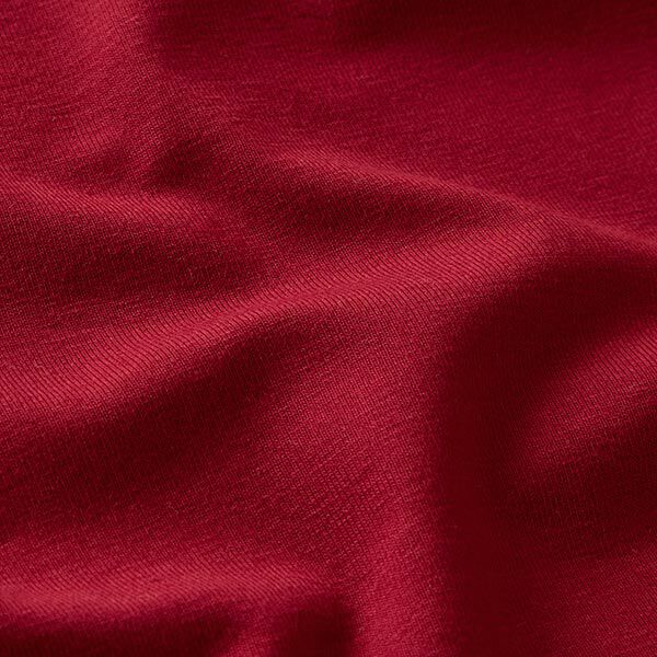 GOTS Puuvillajersey | Tula – bordeauxin punainen,  image number 2