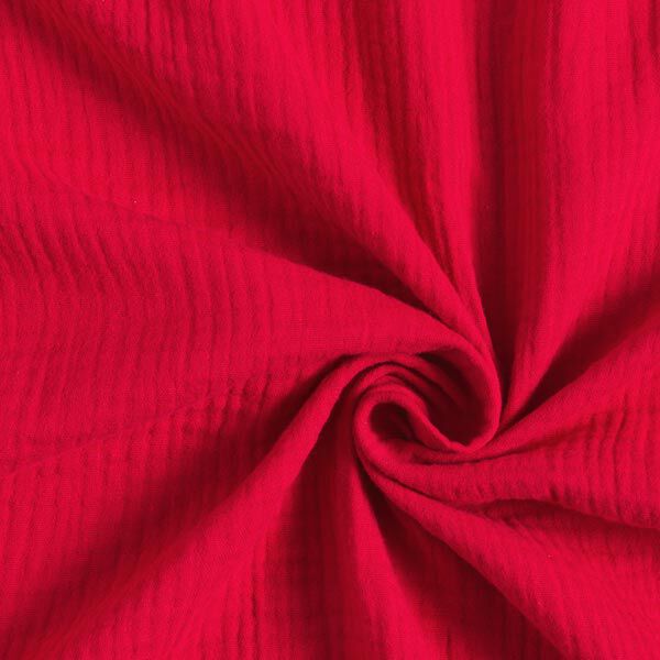GOTS Musliini-/kaksikerroksinen kangas | Tula – karmiininpunainen,  image number 1