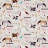 Puuvillakangas Kretonki Maatilan eläimet – manteli,  thumbnail number 1