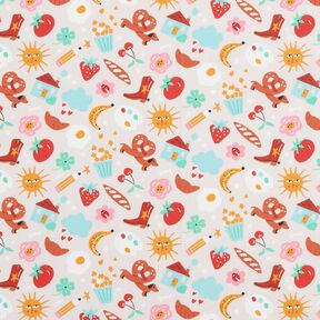 Puuvillapopliini värikäs hälinä– sumunharmaa, 