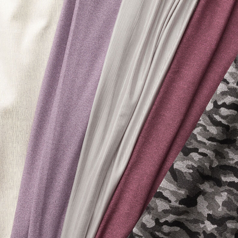 Vaatejacquard kimaltelevat aaltoviivat – valkoinen/hopea,  image number 6