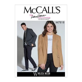 Unisex-jakku - Melissa Watson, McCalls 7818 | 34 - 44, 