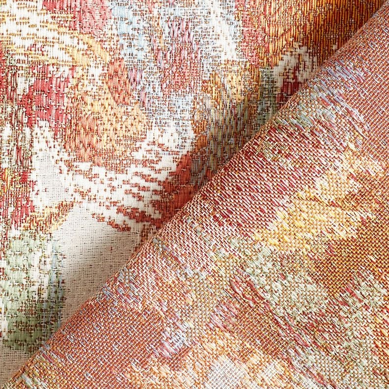 Sisustuskangas Gobeliini Abstrakti taide &ndash; vaalea beige/vaalea marjanpunainen,  image number 4