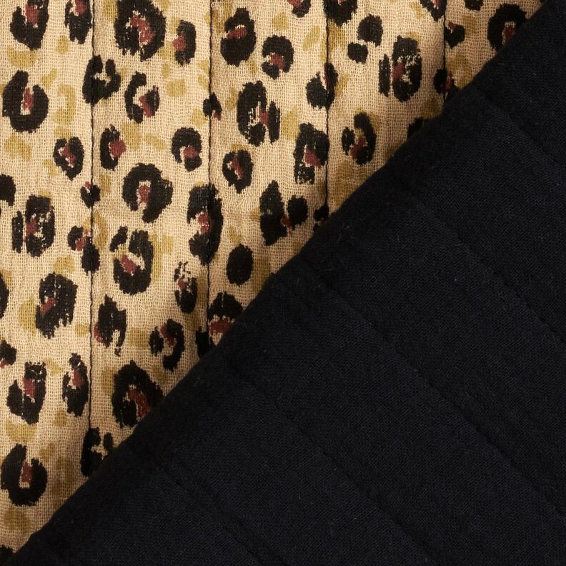 Musliini Tikkikangas Leopardipainatus &ndash; beige/musta,  image number 5