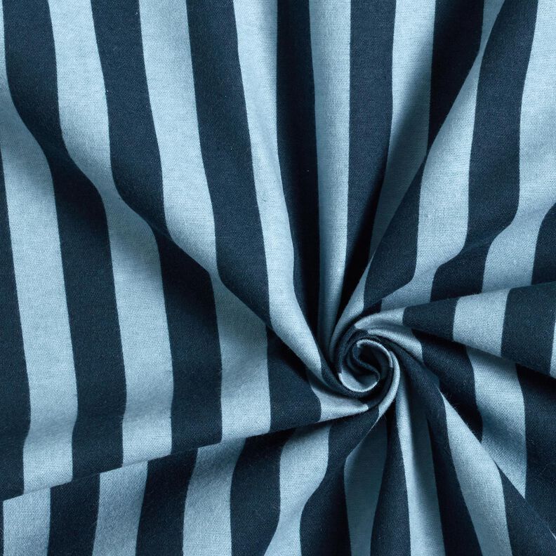 Puuvillaflanelli Blokkiraidat &ndash; indigo/vaaleansininen,  image number 3