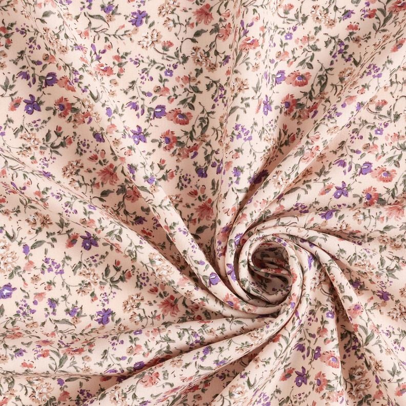 Viskoosikangas Millefleurs – ruusunpunainen,  image number 3