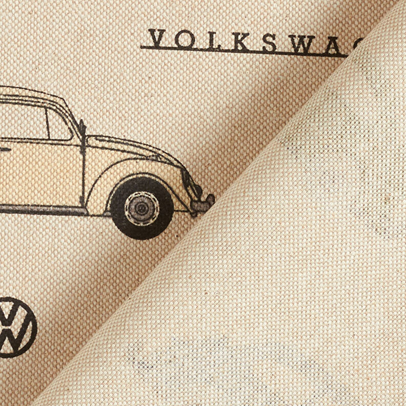 Sisustuskangas Puolipanama Volkswagen Kupla – musta/luonnonvärinen,  image number 4