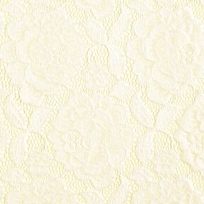 Joustava pitsi Kukinnot ja lehdet &ndash; villanvalkoinen, 