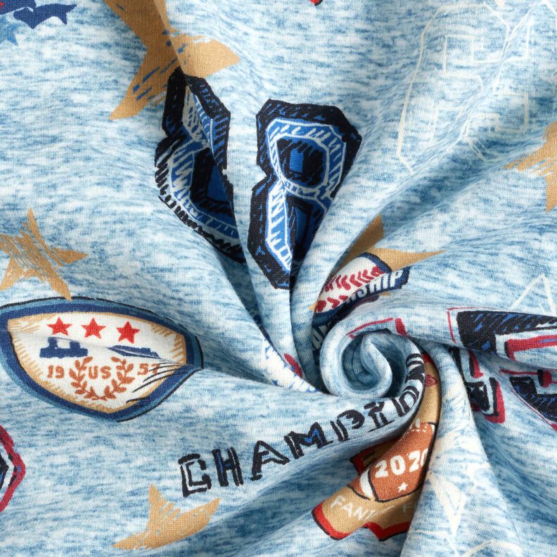 Alpenfleece Collegetakki &ndash; vaaleansininen/harmaa,  image number 3