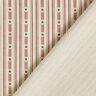 Sisustuskangas Puolipanama Raidat ja tähdet – luonnonvärinen/viininpunainen,  thumbnail number 4