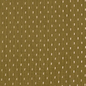 Musliini-/kaksikerroksinen kangas Foliopainatus Pikkulaatikot – tummaoliivi/kulta, 