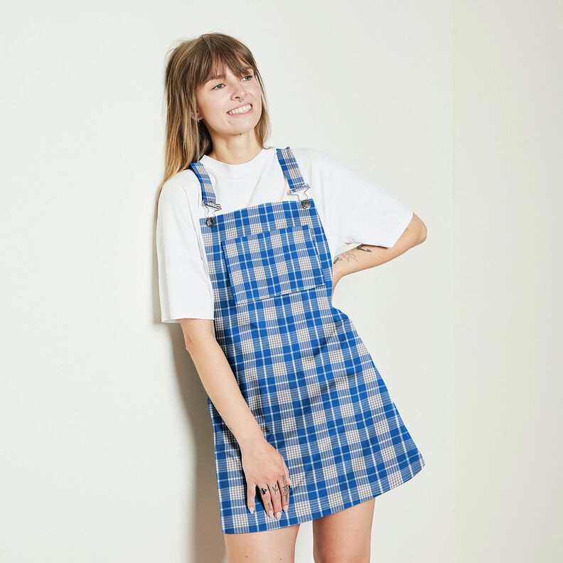 Viskoosisekoite Glencheck – sininen,  image number 5