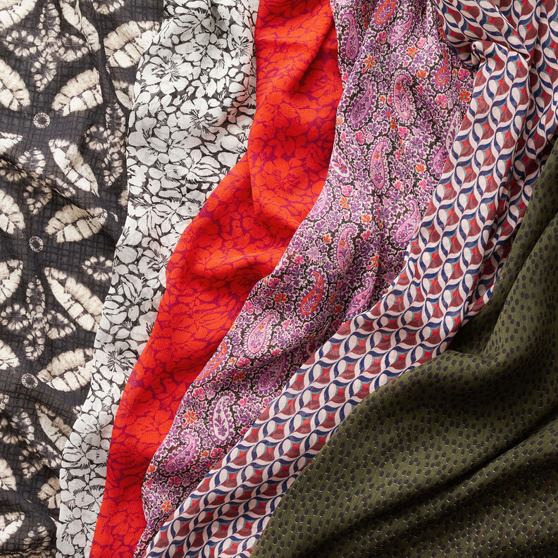 Kreppisifonki suuret pilkut &ndash; khaki/musta,  image number 6