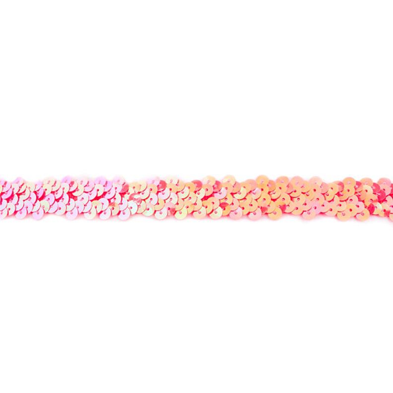 Joustava paljettinauha [20 mm] – persikanoranssi/roosa,  image number 1