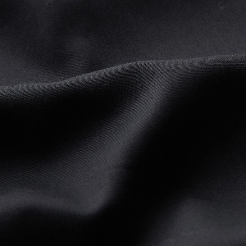 Puuvillasatiini Yksivärinen – musta,  image number 3