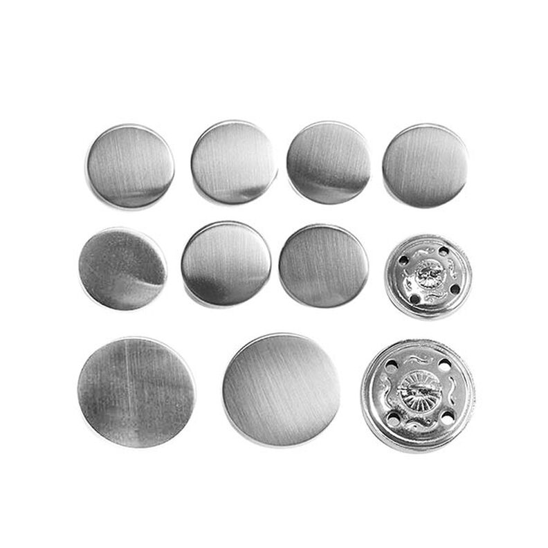 Puku Nappi Setti [ 11-osainen ] – hopea metallinen,  image number 2