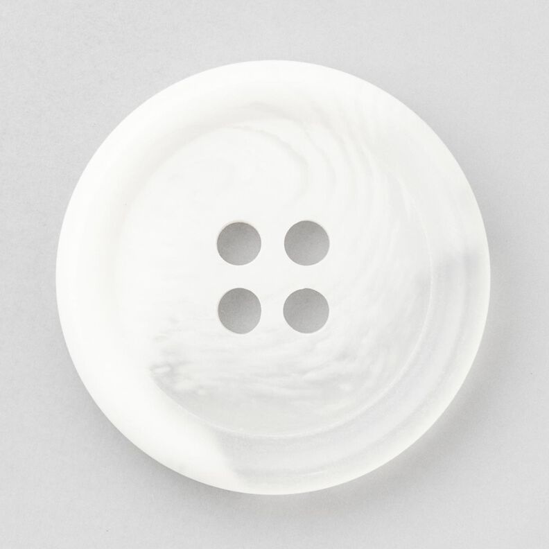4-reikäinen pyöreä nappi [Ø 25 mm] – valkoinen,  image number 1