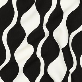 LENZING&trade; ECOVERO&trade; Viskoosikangas Retro &ndash; musta/valkoinen, 