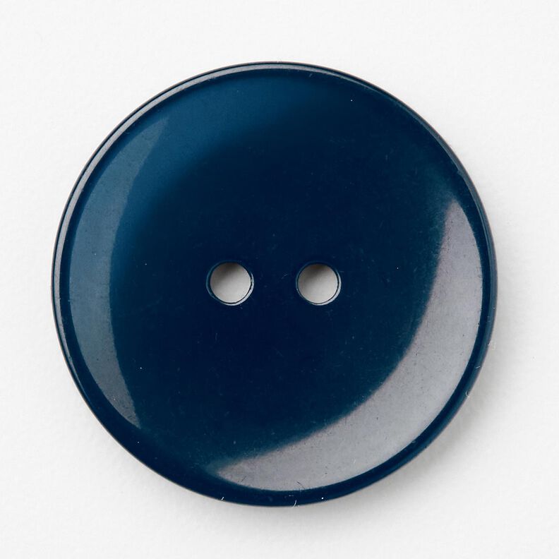 2-reikäinen kiiltävä nappi [Ø 25 mm] – yönsininen,  image number 1