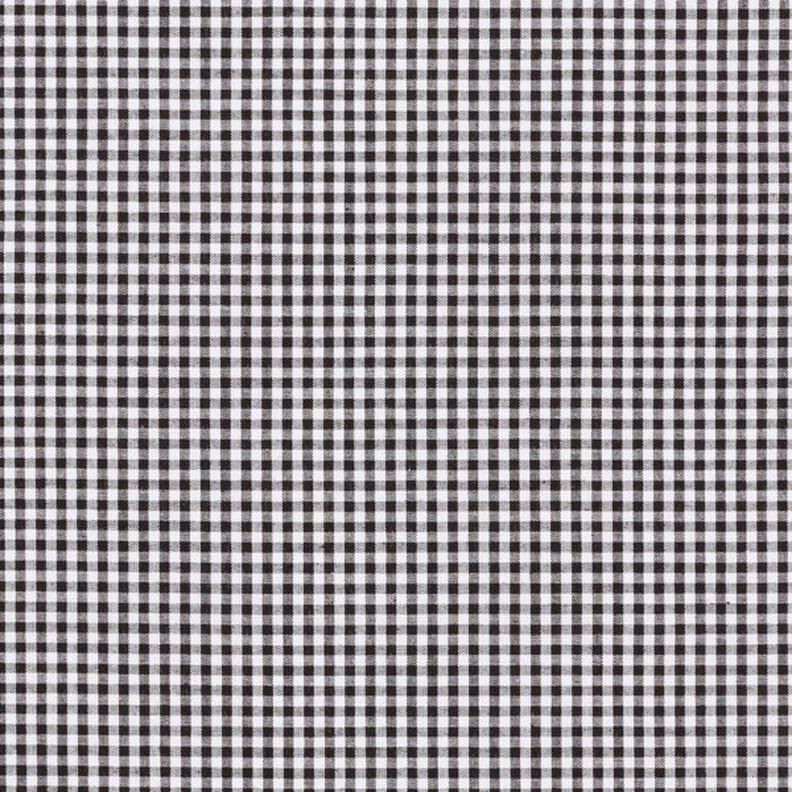 Puuvillapopliini Pieni vichy-ruutu, lankavärjätty – musta/valkoinen,  image number 1