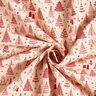 Puuvillakangas Kretonki s&ouml;p&ouml;t kuuset &ndash; luonnonv&auml;rinen/karmiininpunainen,  thumbnail number 3