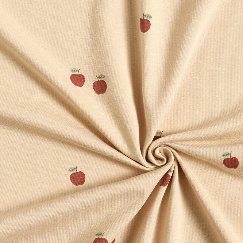 Puuvillajersey Pienet omenat &ndash; hiekka,  image number 3
