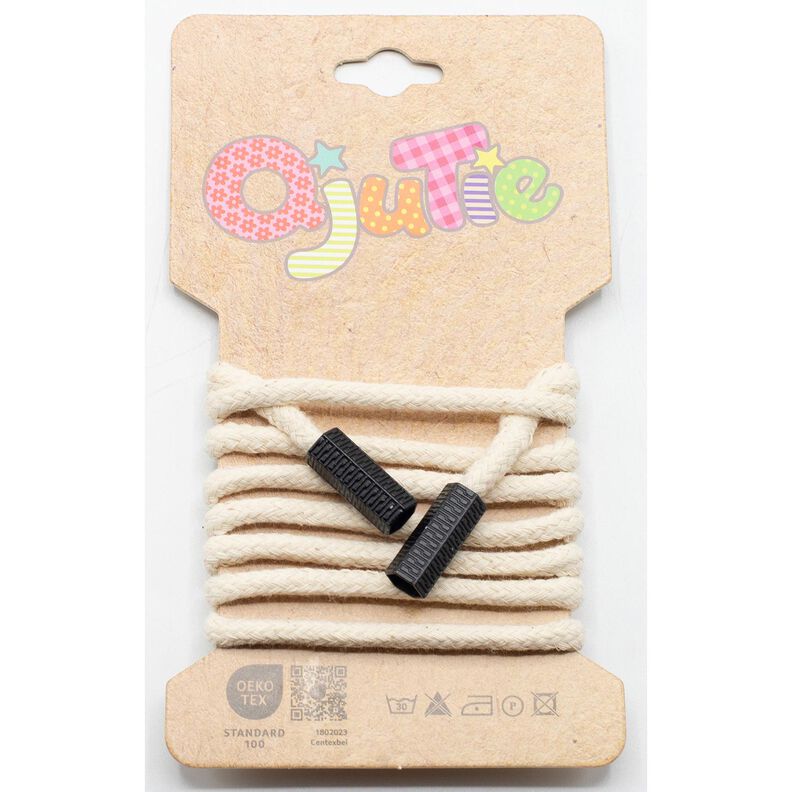 Puuvillanyöri Sisältää Nyörinpää [1,15 m | Ø 5mm] – villanvalkoinen,  image number 1