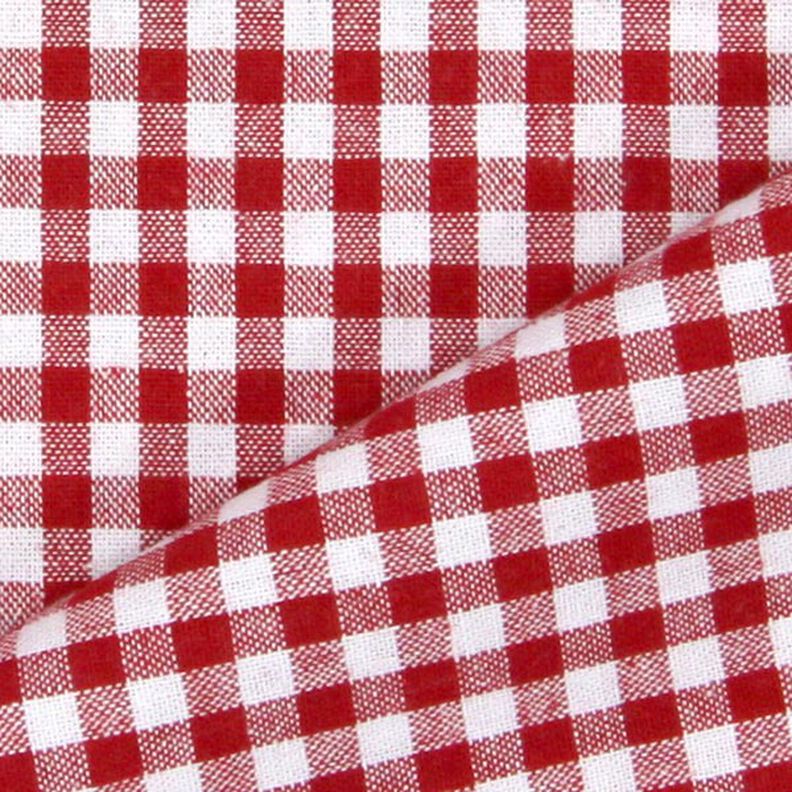 Puuvillakangas Vichy-Check 0,5 cm – punainen/valkoinen,  image number 3